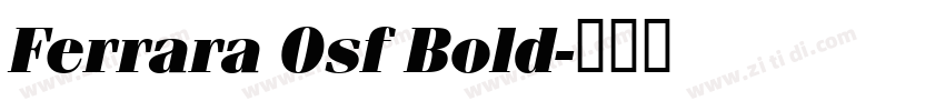 Ferrara Osf Bold字体转换